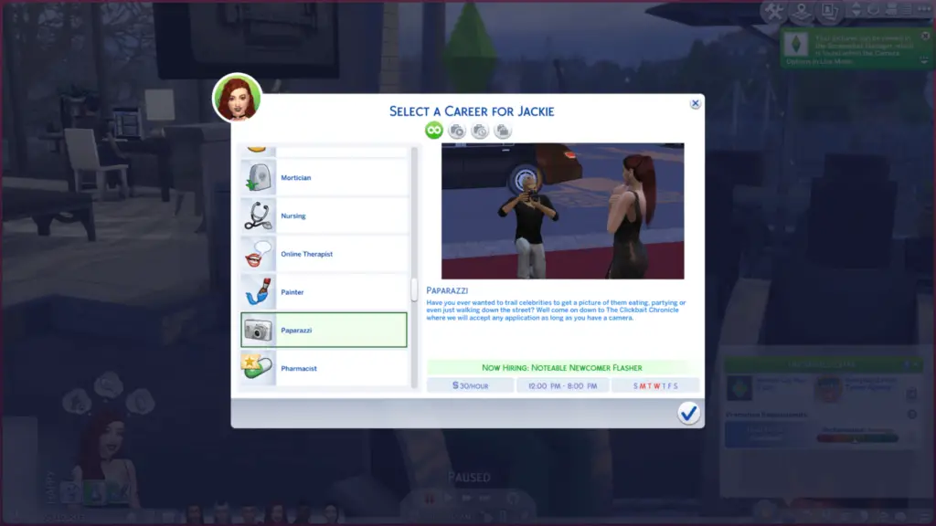 Paparazzi Career Mod 1536x864 1 40 Best Sims 4 Career Mods