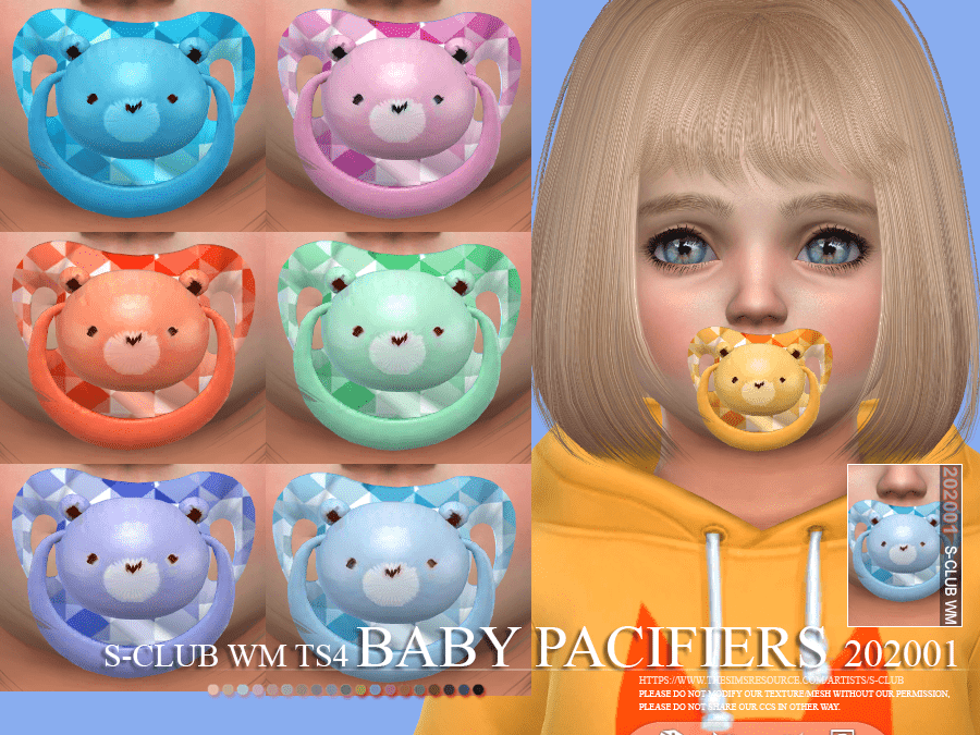 S Club Ts4 WM Baby Pacifiers 202001 20 Best Sims 4 Baby Mods & CC