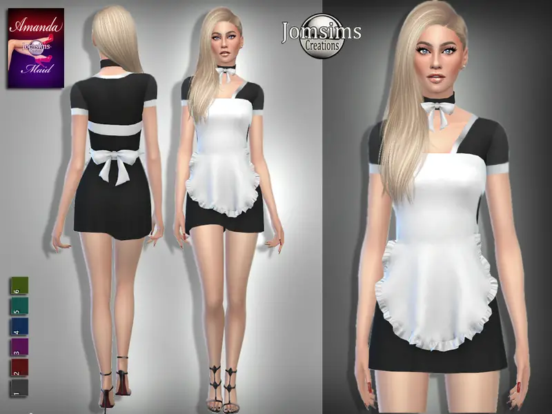 Sexy Amanda Maid Outfit SIMS 4