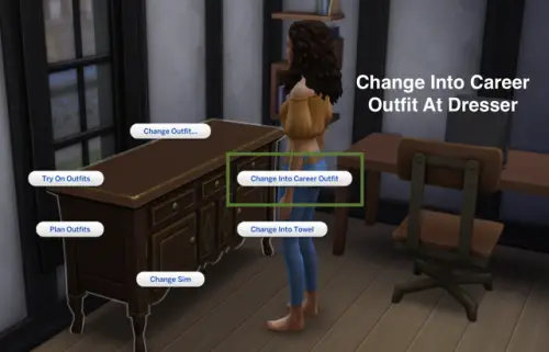 Sims 4 Change Career Outfit SIMS 4
