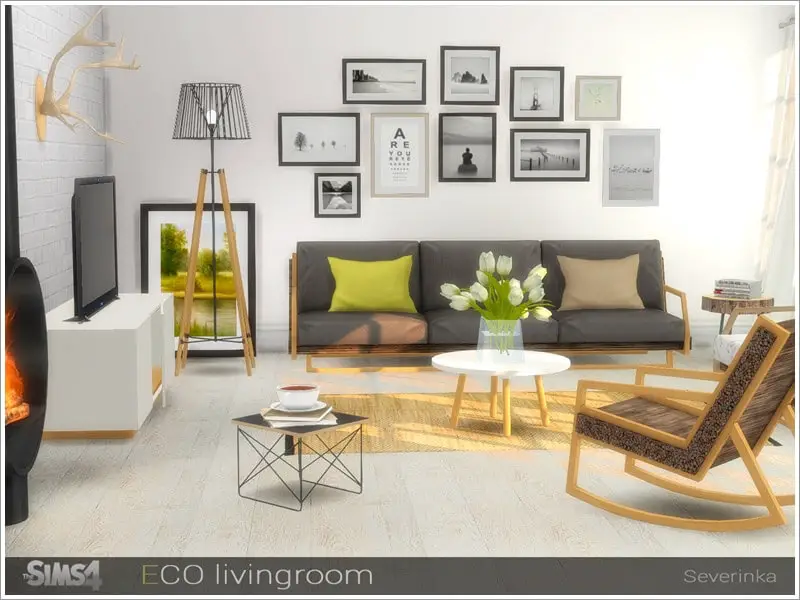 eco living room sims mod