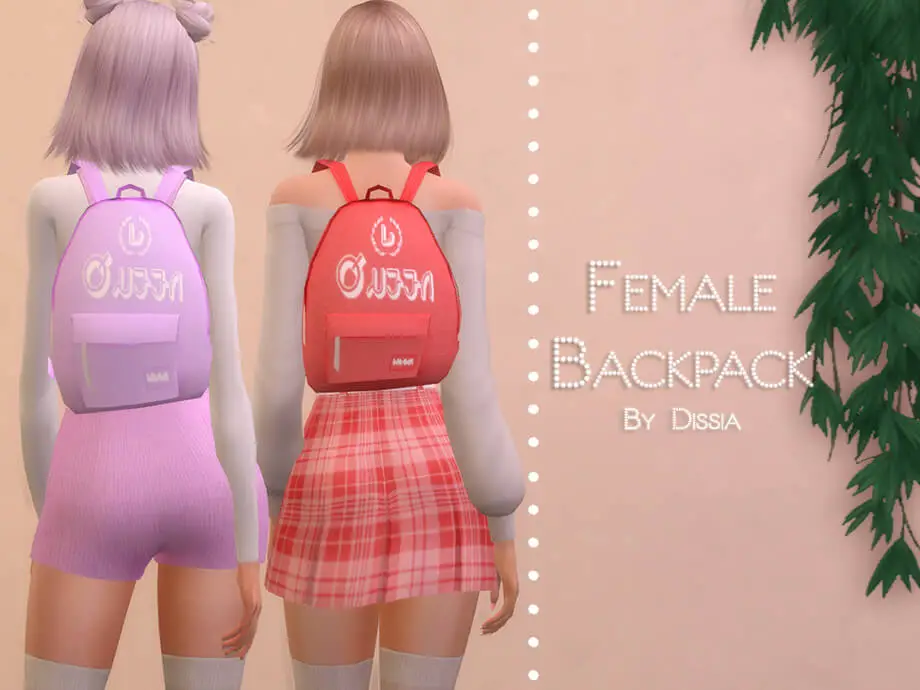 female backpack sims mod