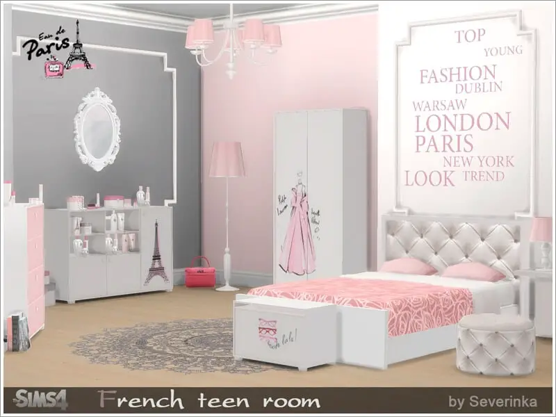 french teen room sims mod