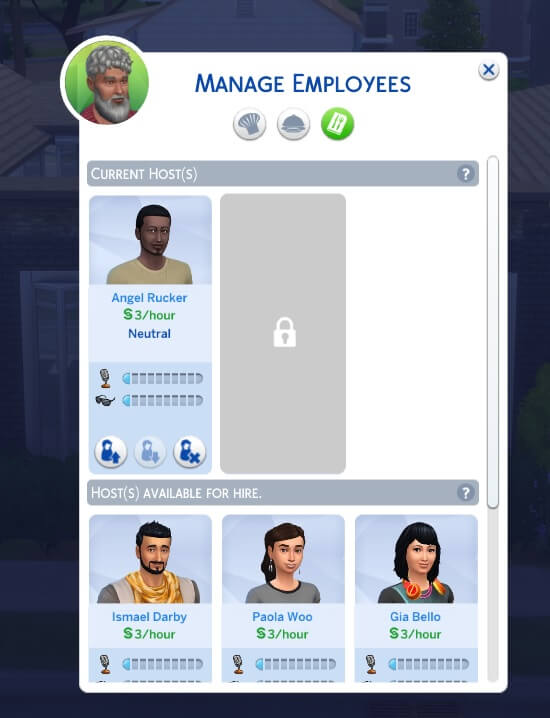 hire additional host sims mod