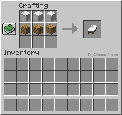 how to make bed minecraft