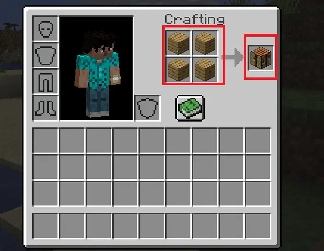 making crafting table minecraft