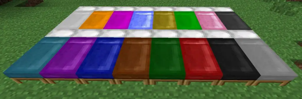 minecraft bed colors