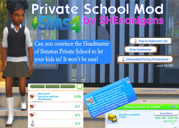 private school mod sims4