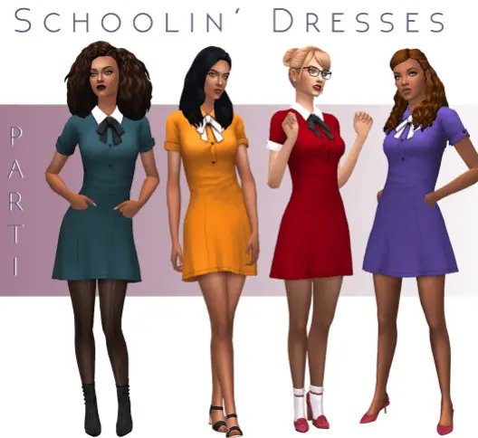 schoolin dresses sims mod
