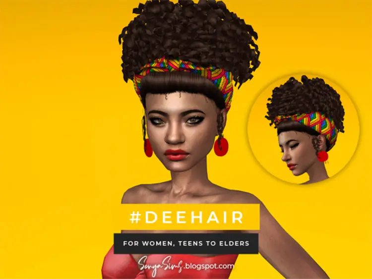 10 dee hair sims4 afro cc