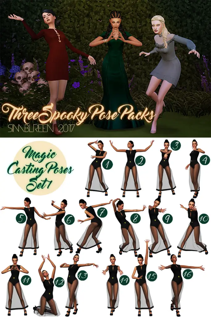 10 magic casting poses and casting group pose sims 4