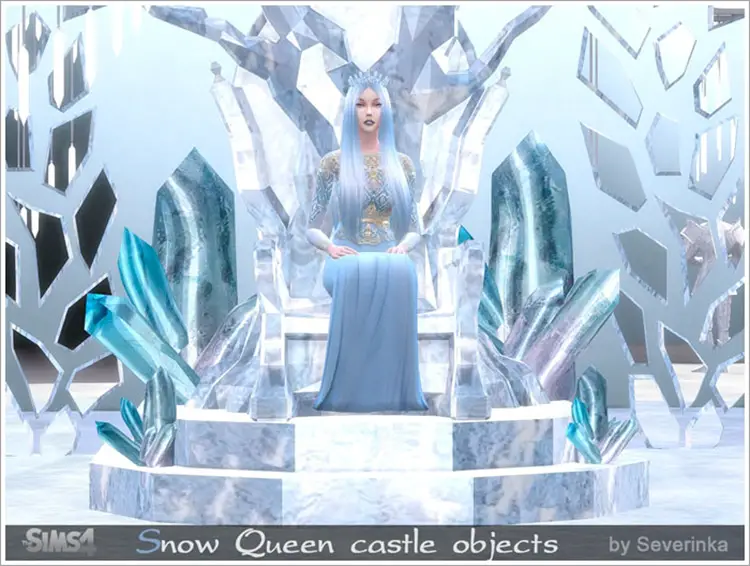 10 snowqueen castle objects by severinka ts4 cc
