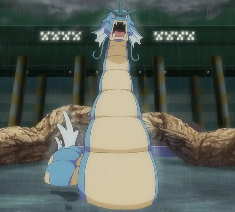 13 gyarados water flying pokemon anime screenshot