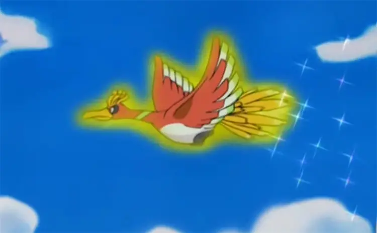 18 ho oh legendary fire bird anime