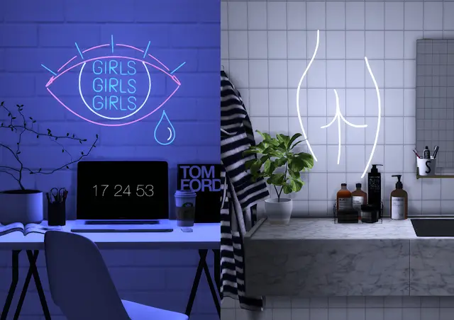 Neon Set 3 10 Best Sims 4 Neon Lights & Neon Signs CC