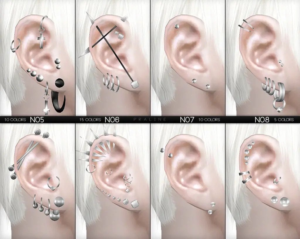 Pralinesims Ultimate Piercings Pack 35 Best Sims 4 Piercings CC & Mods