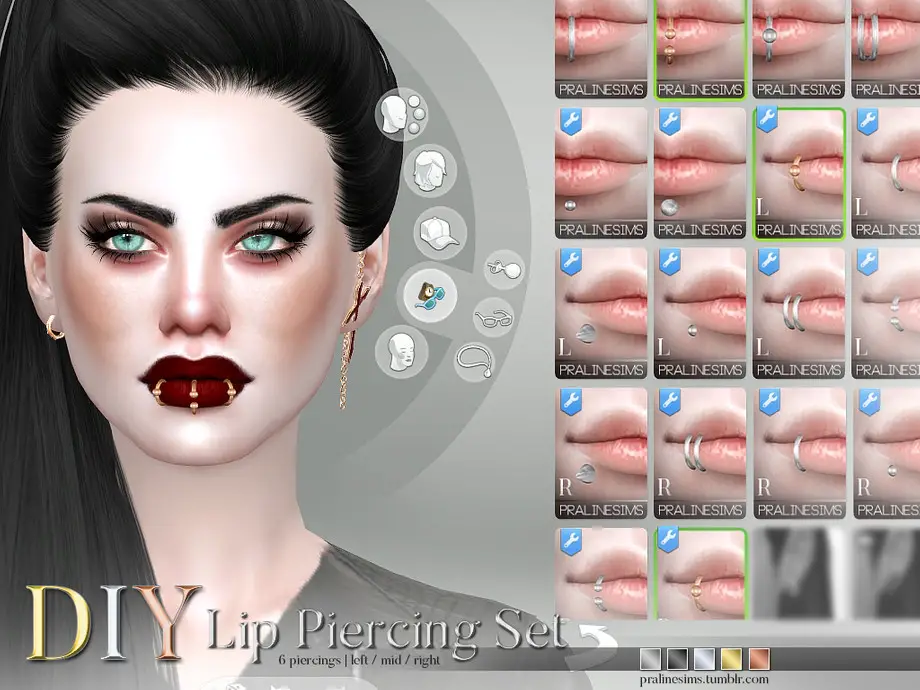 SET OF FACIAL PIERCINGS 35 Best Sims 4 Piercings CC & Mods