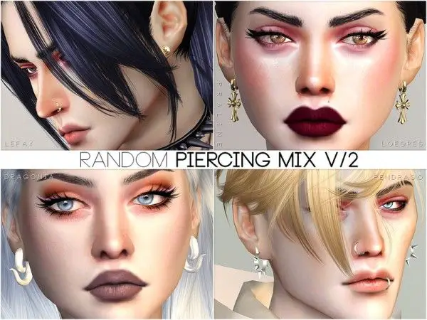 SIMS 4 PIERCING MIX