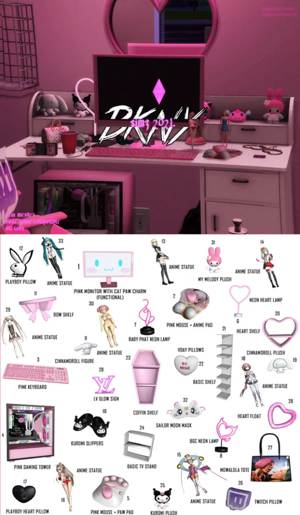 TS4 Bknysimz Random Deco Collection 21 Sims 4 Computers Custom Content