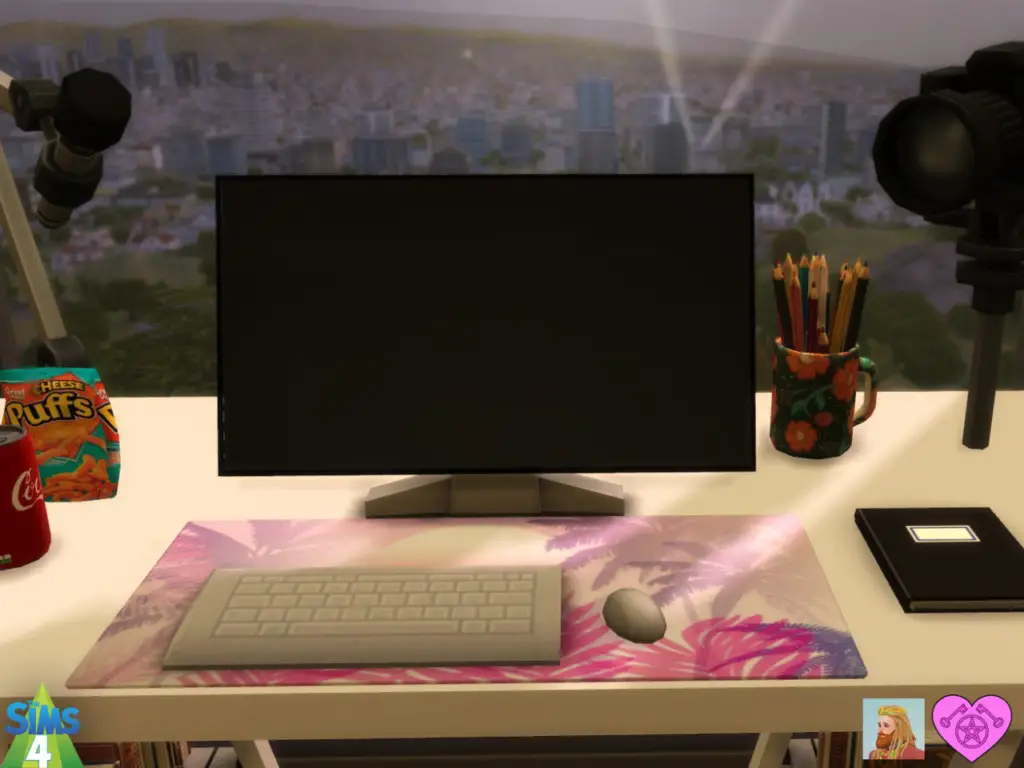 Witchy and Vaporwave Desk Mats 21 Sims 4 Computers Custom Content