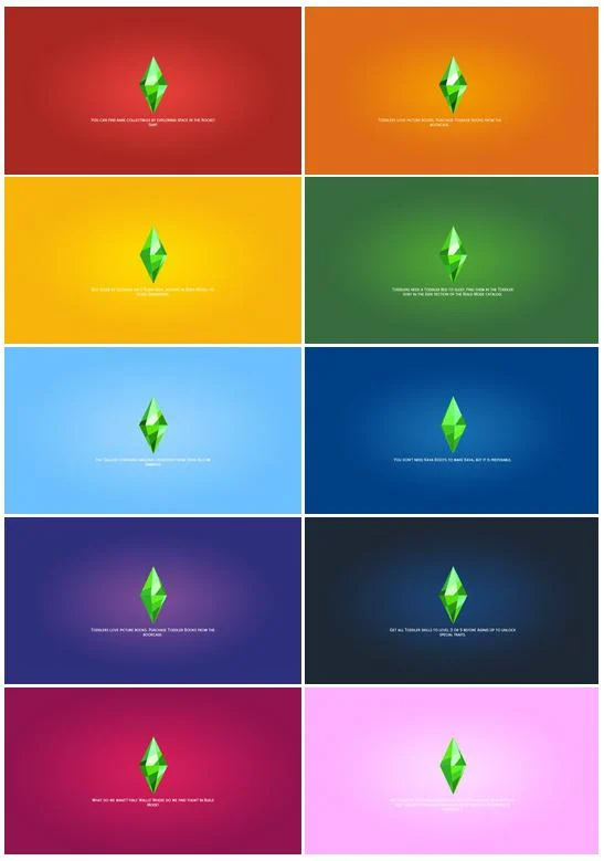 loading screen overrides 10 colors at teanmoon Loading Screen Mods for The Sims 4