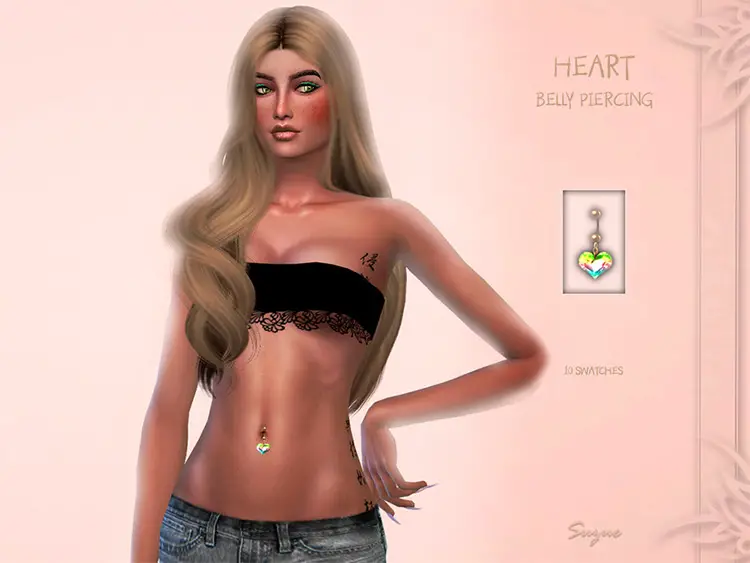 02 heart belly ring sims4 cc