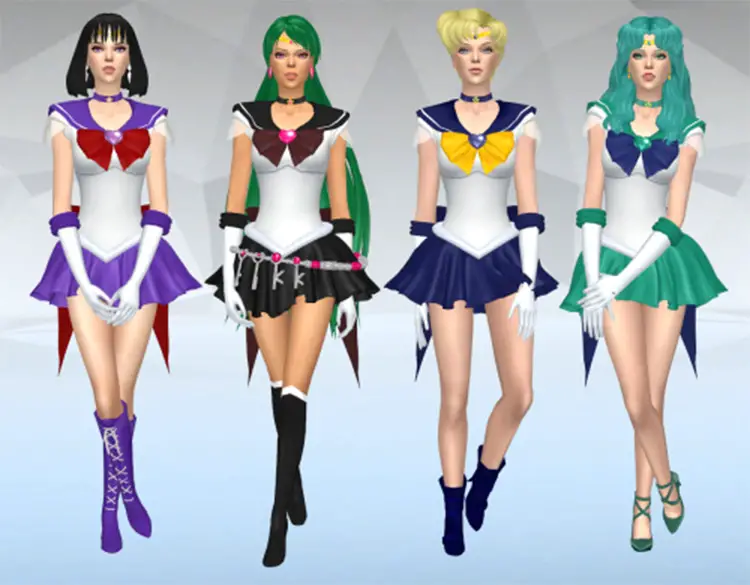 02 sailormoon classic outfit pack 10 Best Sims 4 Sailor Moon CC & Mods