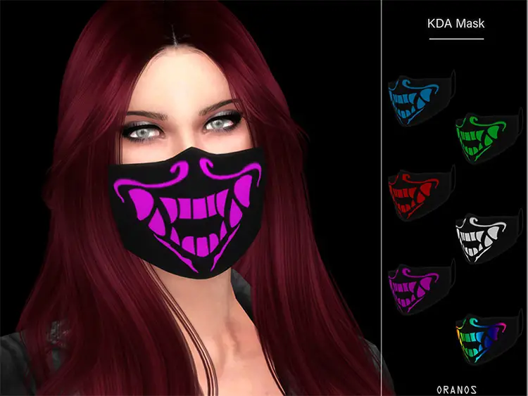03 kda mask dark colors sims4 cc