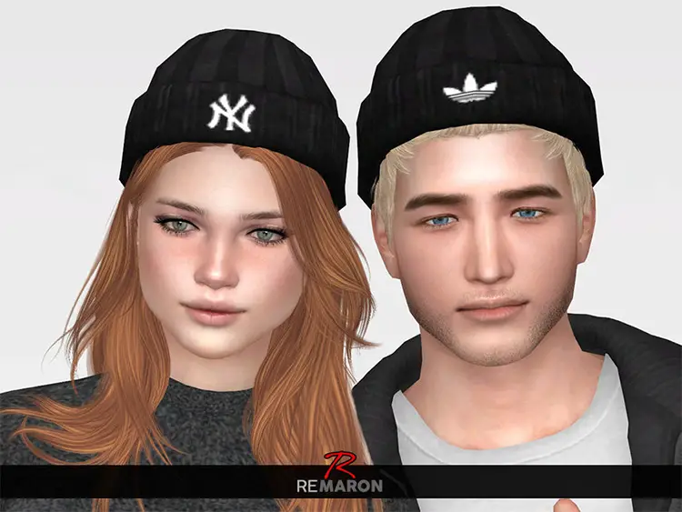 04 branded beanies collection male female sims4