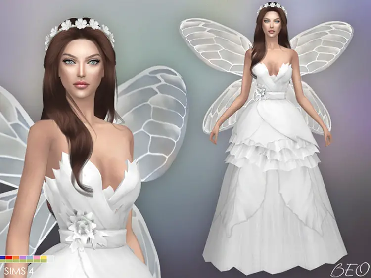 04 fairy wedding dress sims 4 cc