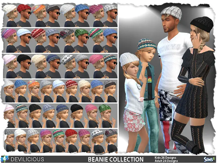 05 beanie collection adults and kids
