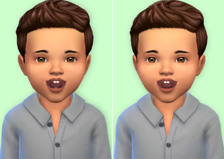 07 toddler teeth sims 4 cc screenshot 18 Best Sims 4 Custom Teeth Mods & CC Packs