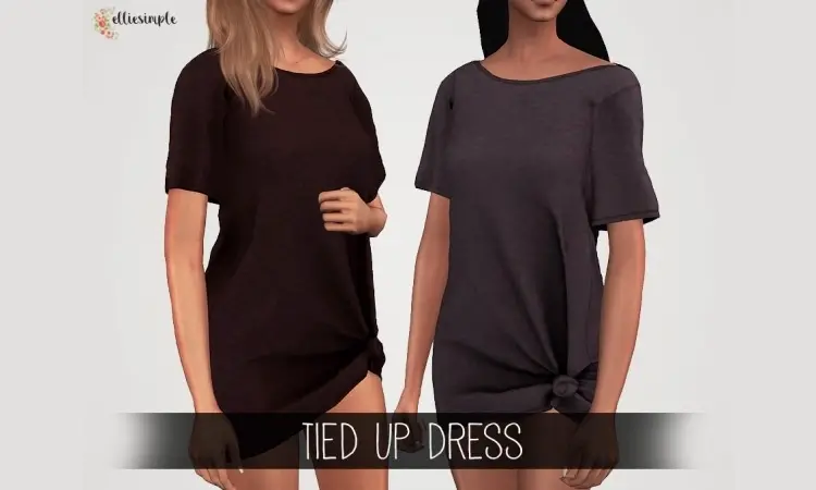 08 tied up dress cc sims4