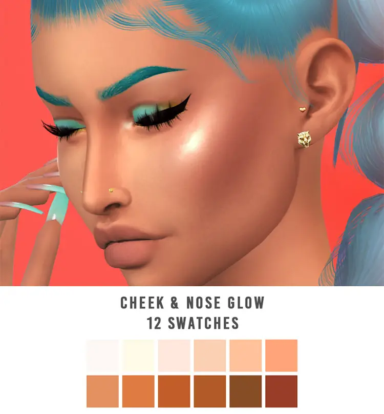 17 cheek nose glow sims 4 cc pack