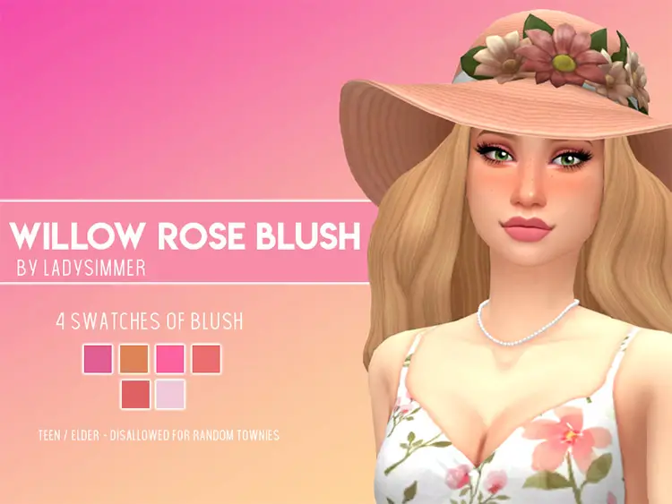19 willow rose blush sims 4 cc pack