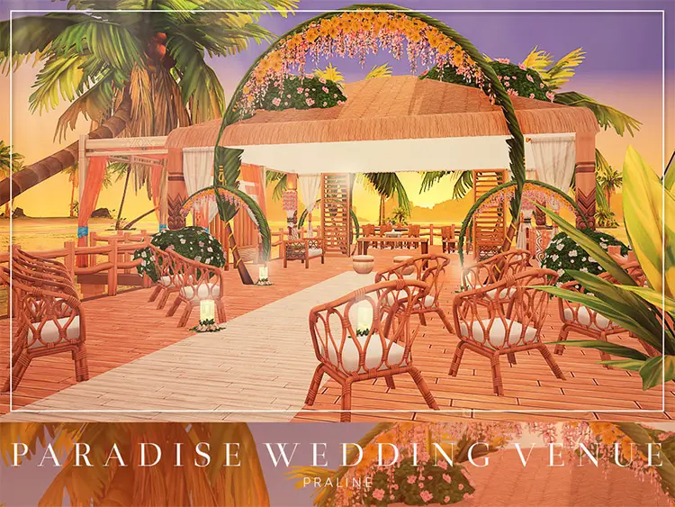 28 paradise wedding venue lot sims4