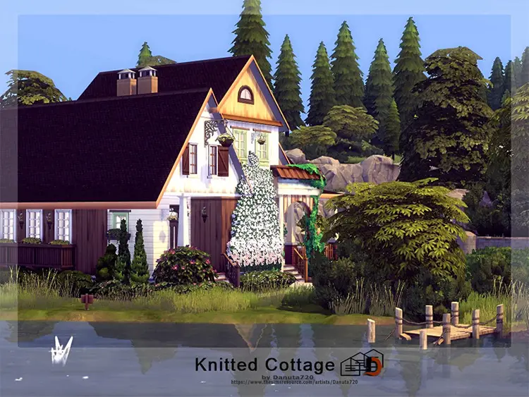 38 knitted cottage sims4 cc