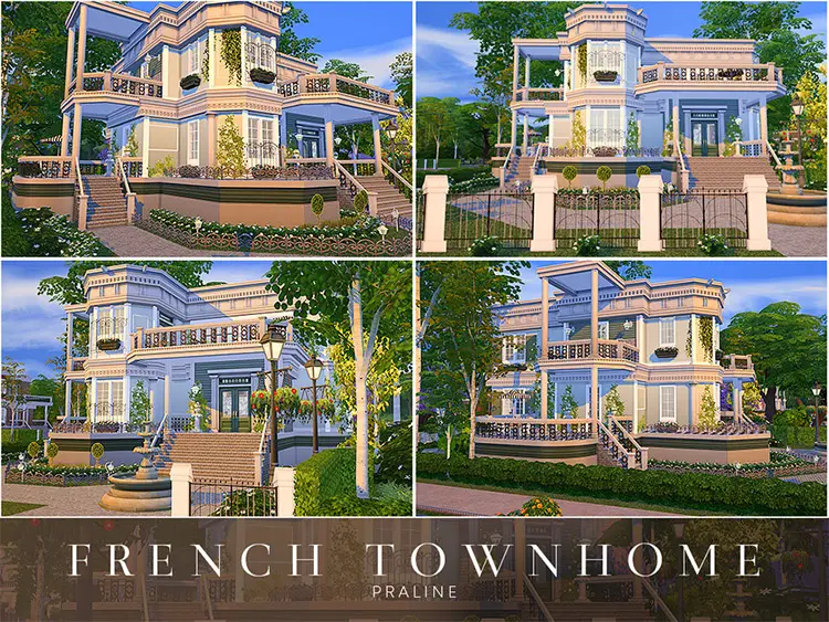 39 french townhome sims4 cc