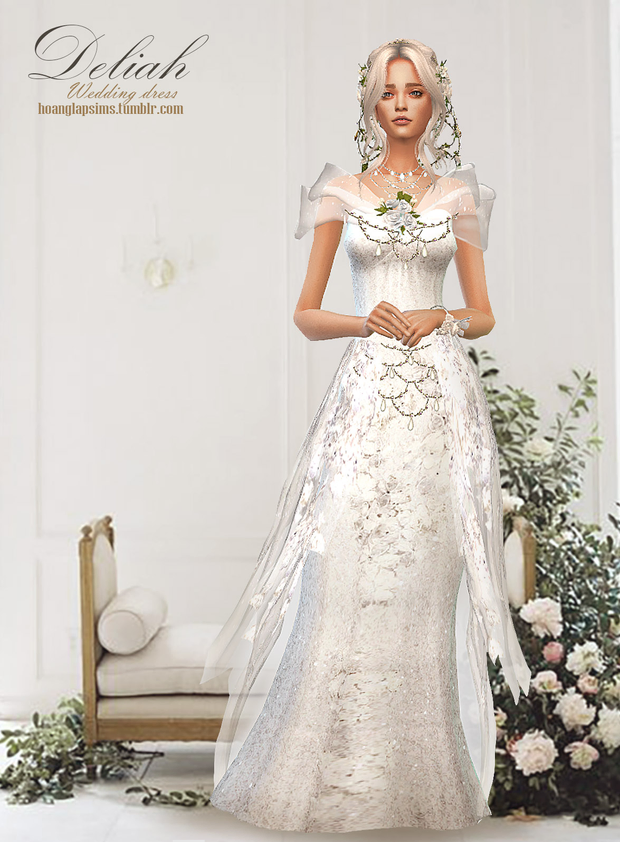 Deliah Wedding Dress Set – Rose Lace
