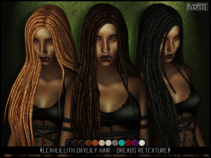 Lead Lillith Day Lily Hair 18 Best Sims 4 Dreadlocks Hair CC