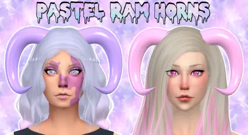 Pastel Ram Horns