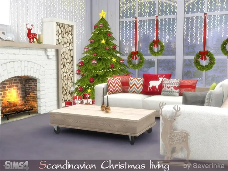 05 scandinavian christmas living sims4 cc