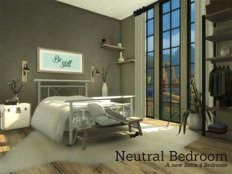 08 neutral bedroom cc sims4
