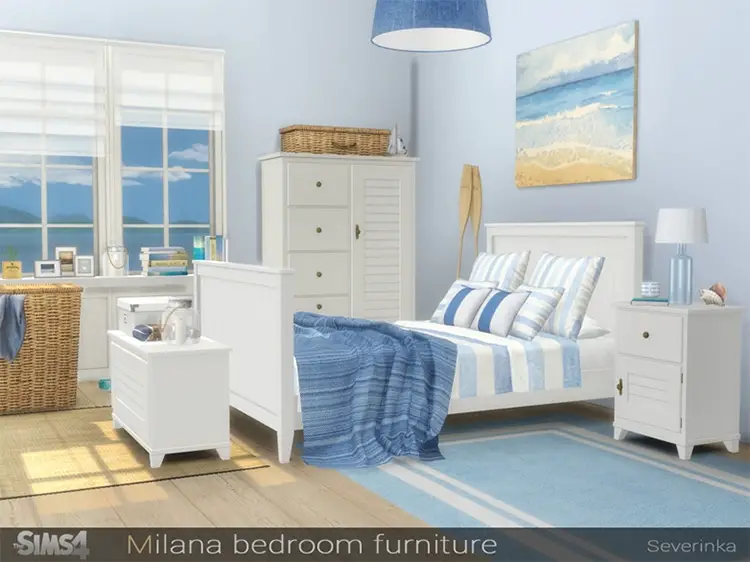 18 milana bedroom furniture cc sims4