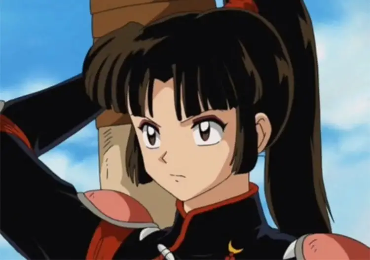 13 sango inuyasha girl anime screenshot 55 Stunning Anime Girls with Black Hair