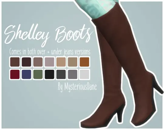 sims 4 cc shoes high heel boots 1