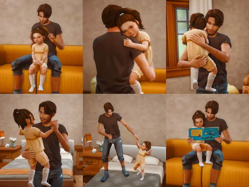 sims 4 family daughter poses