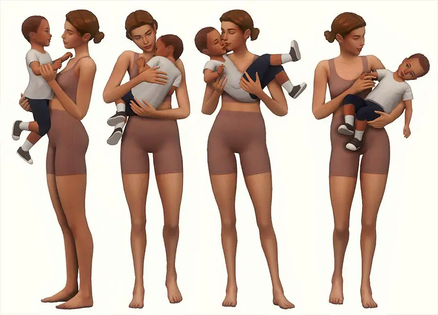sims 4 mom and toddler poses