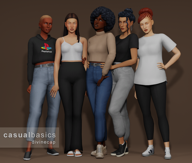 casual basics 30 Best Sims 4 Maxis Match CC Clothes Packs