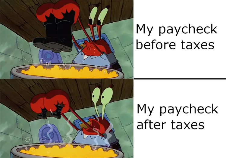 003 mr krabs taxes meme